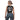 Diana Huntress Goddess crop top in black, close detail of Hecate's Wheel and Spiral of Life