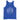 Front view of Iron Imperium “Embody It” men’s tank top in royal blue, featuring Adrian Baxter artwork