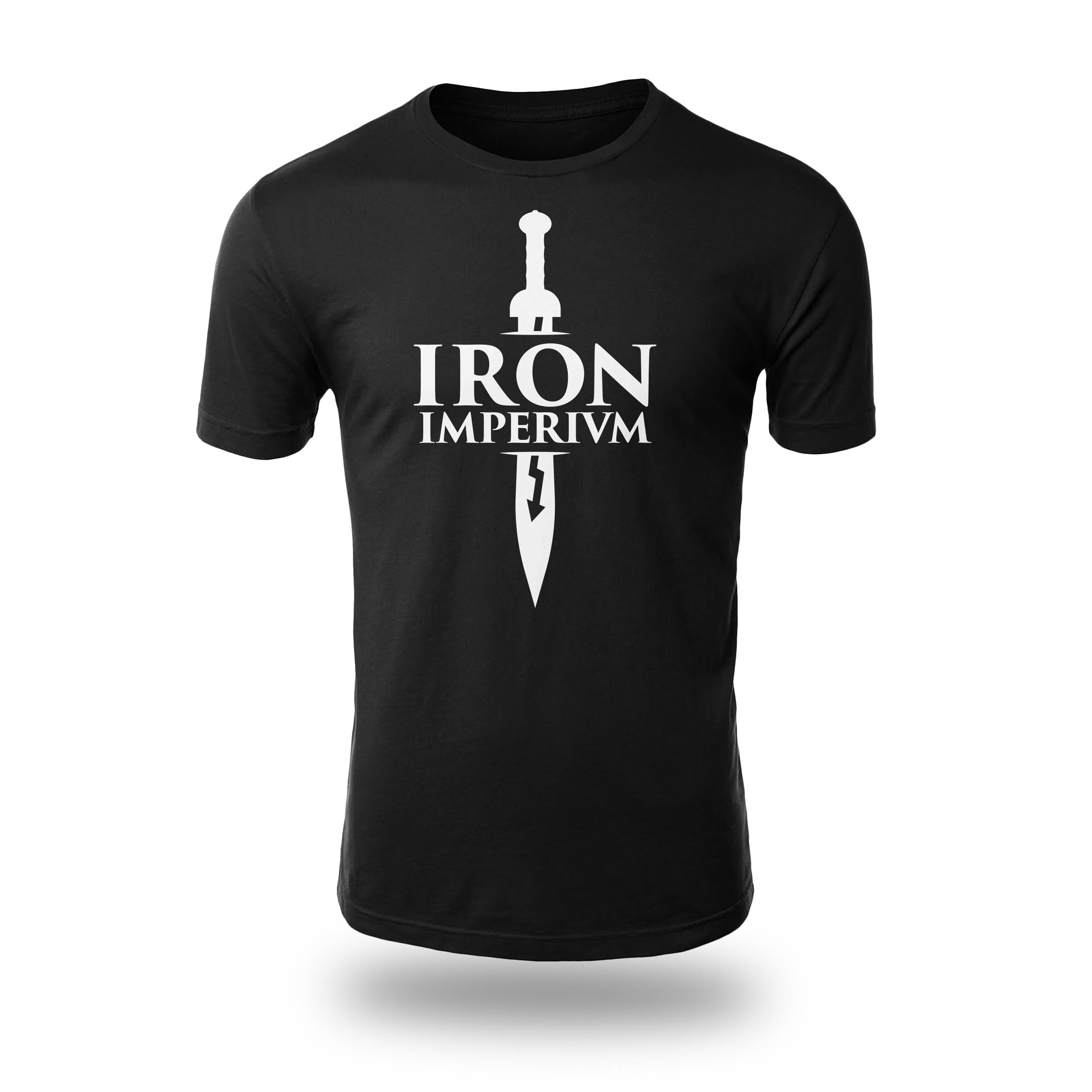 Iron Imperium Logo Veni Vidi Vici black t-shirt white design