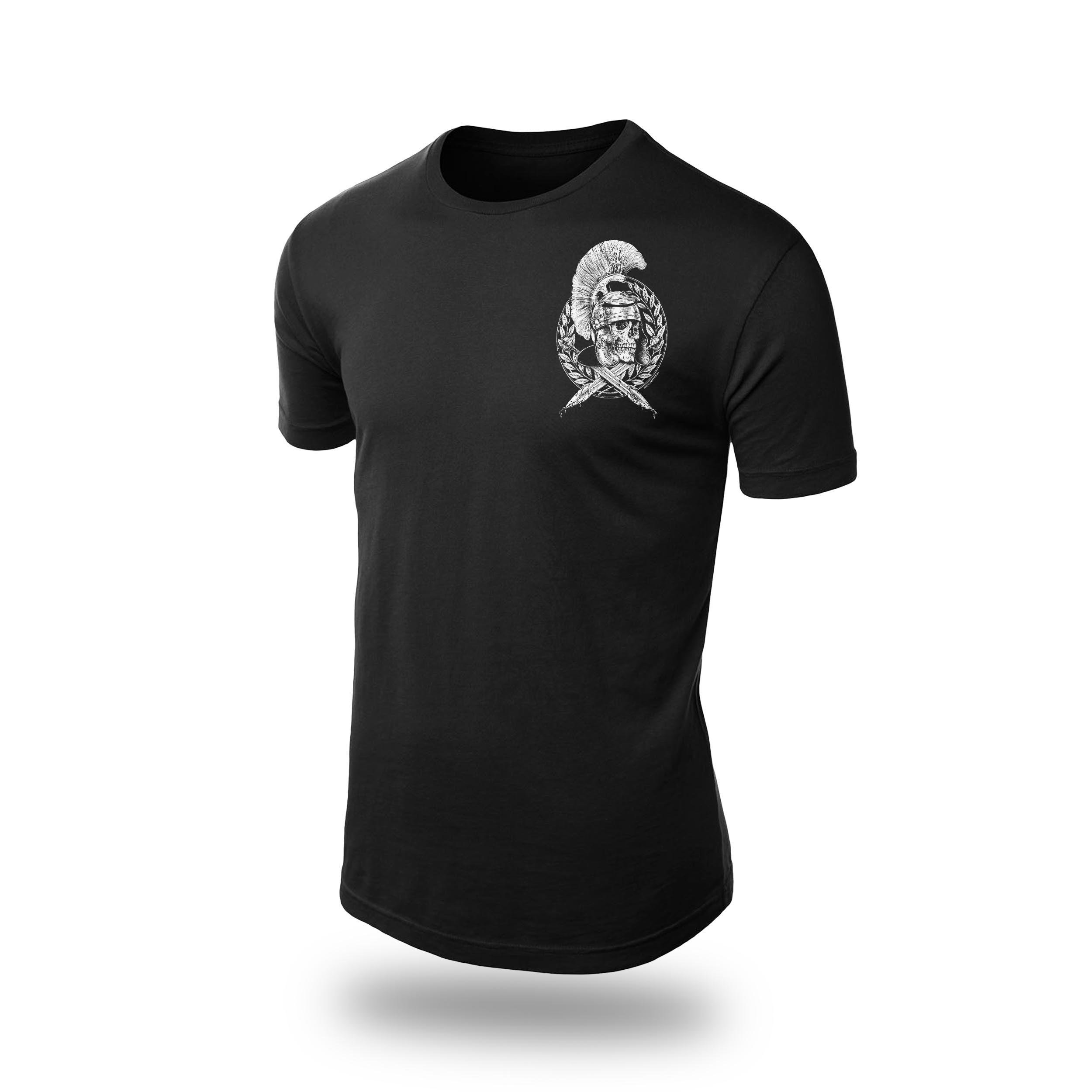 Immortal Praetorian Iron Imperium Logo black t-shirt left chest white design